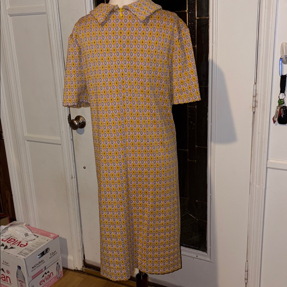 Tyler Boe Yellow and White Geometric Mini Dress - Picture 5 of 10